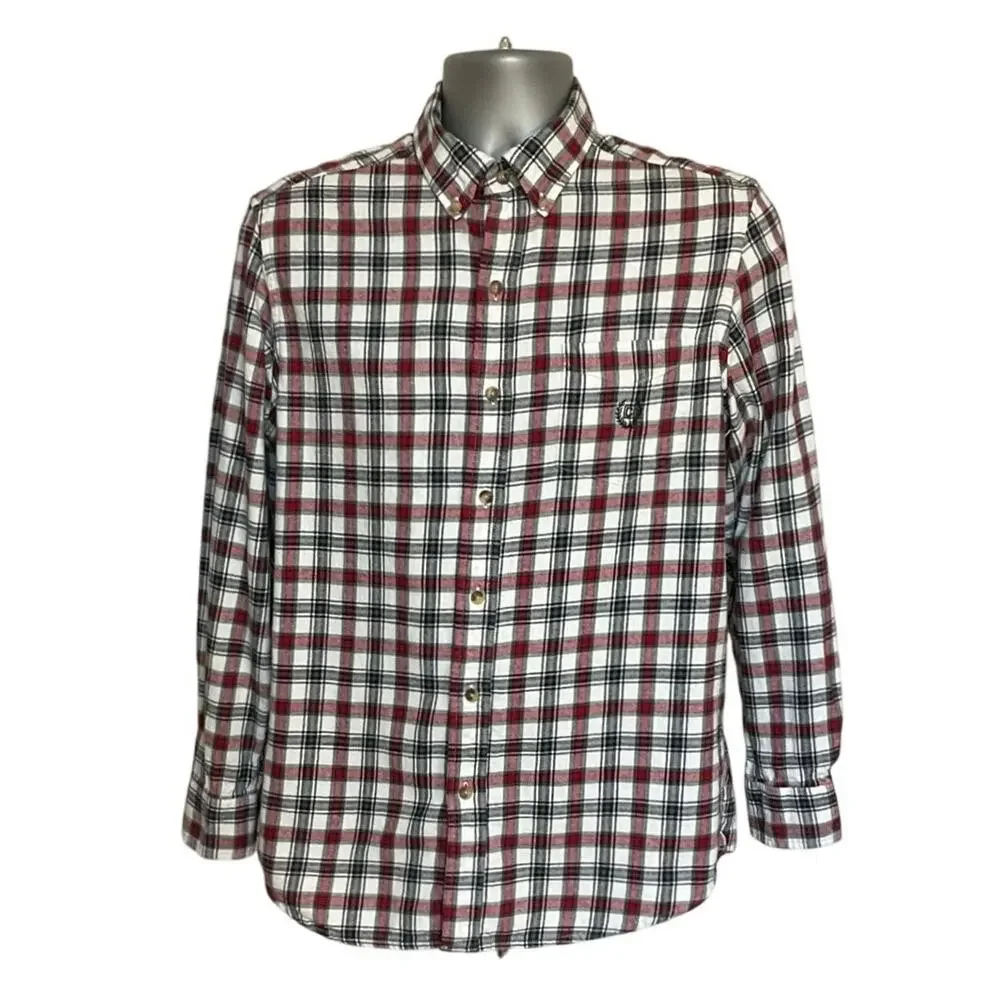Chaps Men’s Plaid Flannel Button Down Shirts Size M Bundle of 2